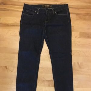 Limited edition PINK skinny dark wash jeans